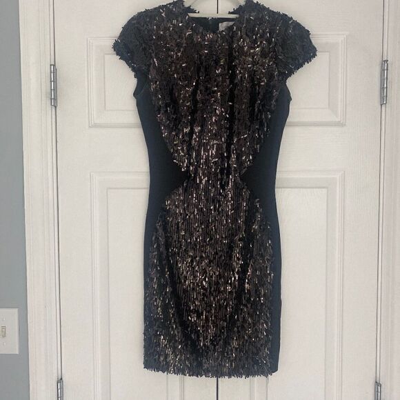 Dress The Population Black Sequin  mini-dress - Picture 1 of 4